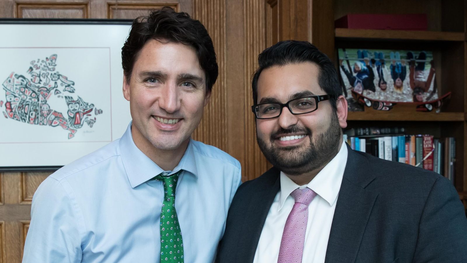 Justin Trudeau og Azam Ishmael